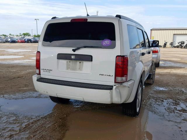 1D4PT4GK0BW597481 - 2011 DODGE NITRO HEAT WHITE photo 4