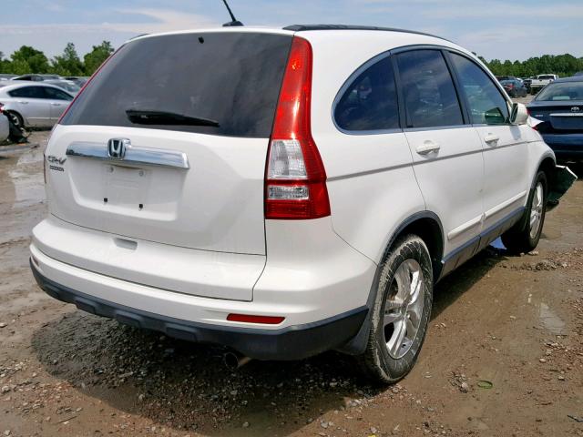 JHLRE3H76AC001801 - 2010 HONDA CR-V EXL WHITE photo 4