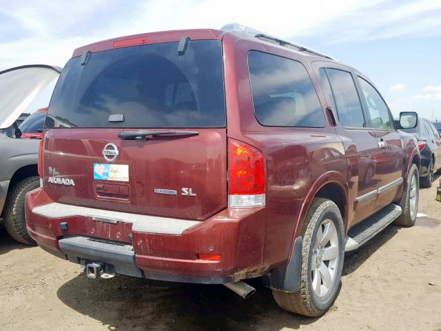 5N1BA0NC1BN612539 - 2011 NISSAN ARMADA SV MAROON photo 4