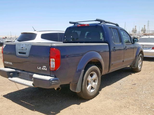 1N6AD09W17C439083 - 2007 NISSAN FRONTIER C BLUE photo 4