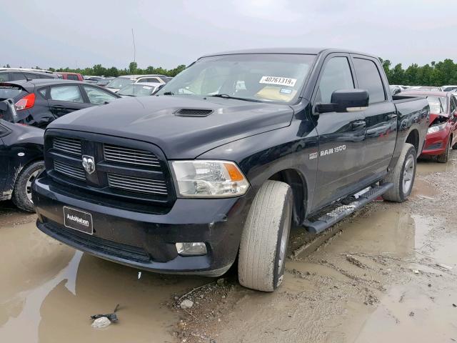 1C6RD7MT3CS315612 - 2012 DODGE RAM 1500 S BLACK photo 2