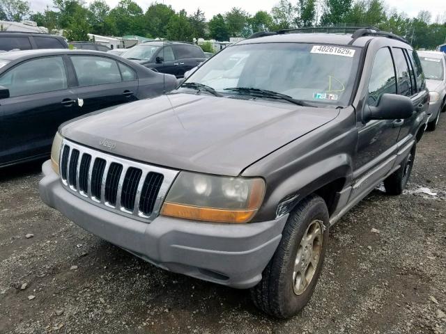 1J4GW48S5YC123078 - 2000 JEEP GRAND CHER GRAY photo 2