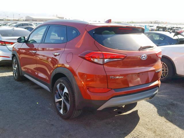 KM8J33A23HU535532 - 2017 HYUNDAI TUCSON LIM ORANGE photo 3