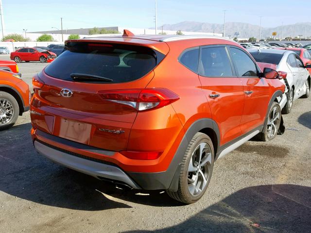 KM8J33A23HU535532 - 2017 HYUNDAI TUCSON LIM ORANGE photo 4