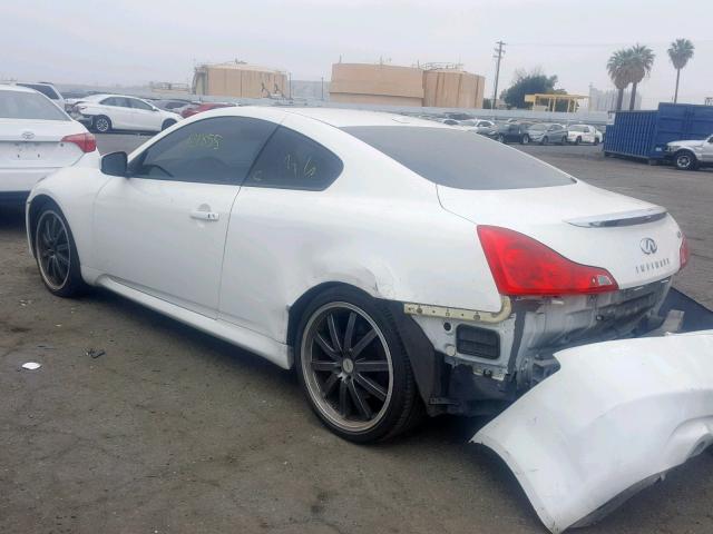 JNKCV64E99M607347 - 2009 INFINITI G37 BASE WHITE photo 3