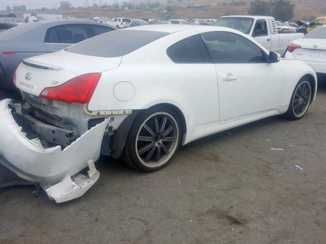 JNKCV64E99M607347 - 2009 INFINITI G37 BASE WHITE photo 4