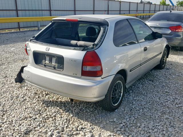 2HGEJ6428XH107824 - 1999 HONDA CIVIC CX GRAY photo 4