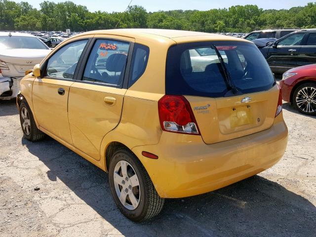 KL1TD66607B751945 - 2007 CHEVROLET AVEO BASE Sarı foto 3