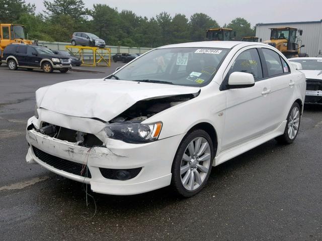 JA32U8FW1BU020372 - 2011 MITSUBISHI LANCER GTS WHITE photo 2