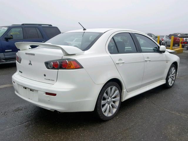 JA32U8FW1BU020372 - 2011 MITSUBISHI LANCER GTS WHITE photo 4