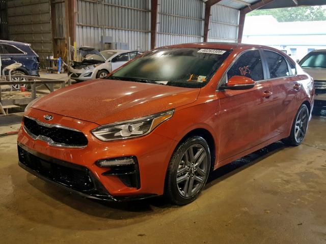 3KPF54AD0KE061220 - 2019 KIA FORTE EX ORANGE photo 2