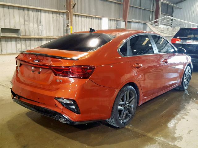 3KPF54AD0KE061220 - 2019 KIA FORTE EX ORANGE photo 4