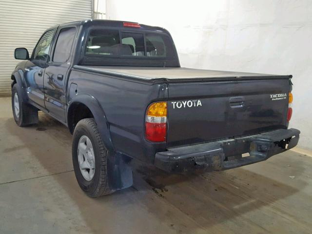 5TEGN92N53Z260556 - 2003 TOYOTA TACOMA DOU CHARCOAL photo 3