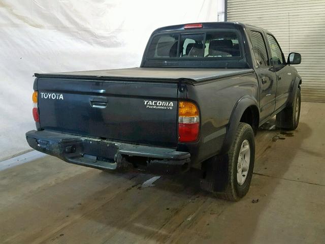 5TEGN92N53Z260556 - 2003 TOYOTA TACOMA DOU CHARCOAL photo 4