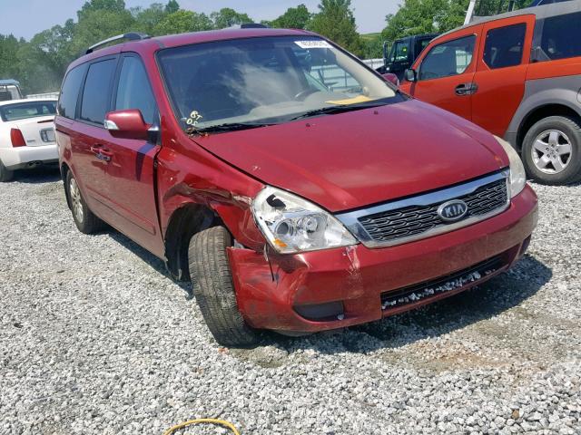 KNDMG4C72C6420423 - 2012 KIA SEDONA LX RED photo 1