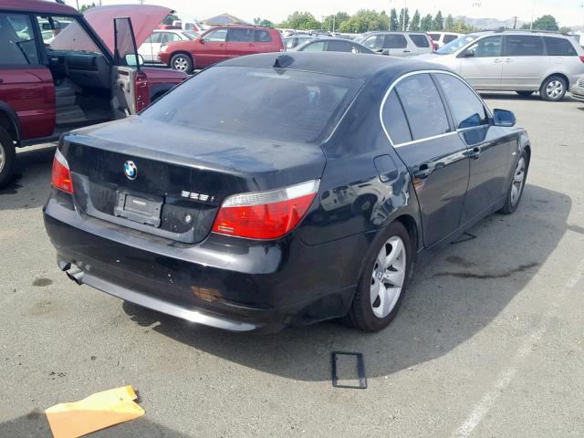 WBANA53585B863337 - 2005 BMW 525 I BLACK photo 4