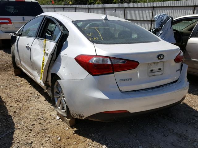 KNAFX4A80E5096317 - 2014 KIA FORTE EX WHITE photo 3