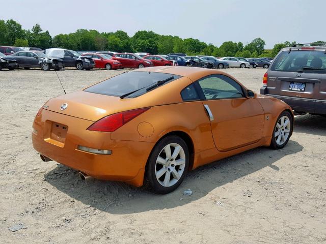 JN1AZ34E64T060941 - 2004 NISSAN 350Z COUPE ORANGE photo 4