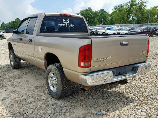 3D7KU28D64G161363 - 2004 DODGE RAM 2500 S ოქროსფერი ფოტო 3