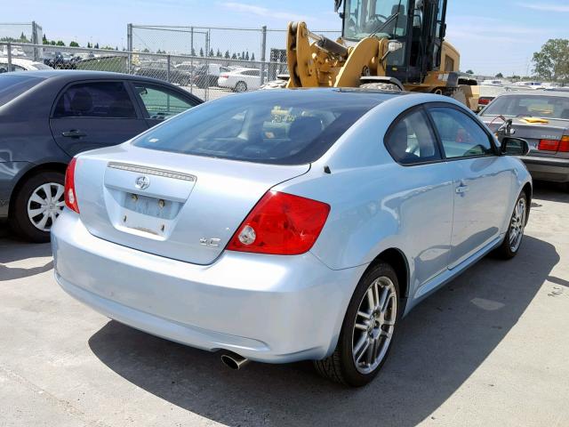 JTKDE177050044088 - 2005 TOYOTA SCION TC BLUE photo 4
