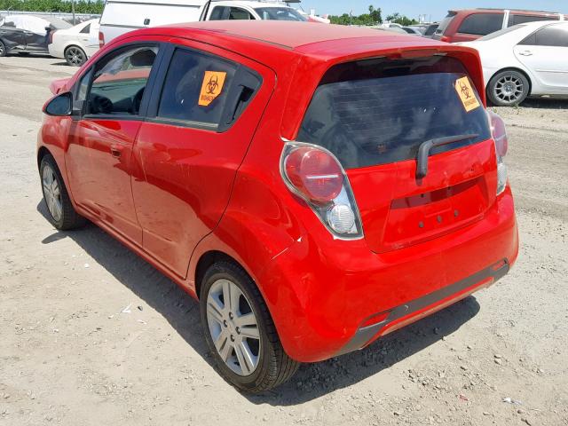 KL8CB6S94FC715580 - 2015 CHEVROLET SPARK LS RED photo 3