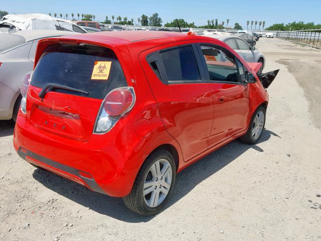 KL8CB6S94FC715580 - 2015 CHEVROLET SPARK LS RED photo 4