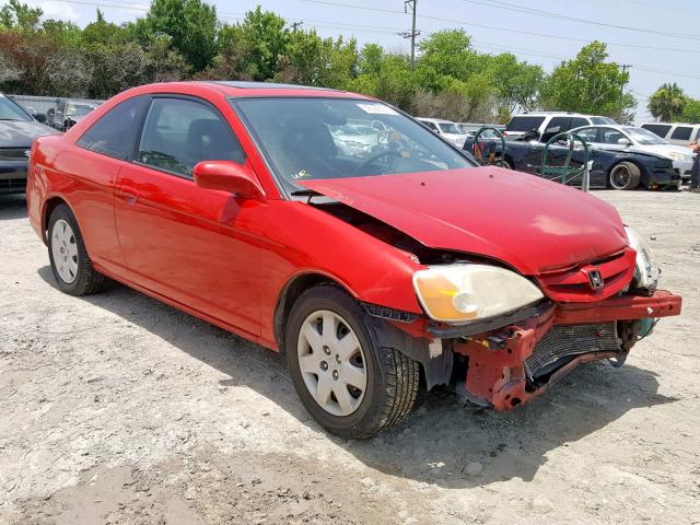 1HGEM22912L086181 - 2002 HONDA CIVIC EX RED photo 1