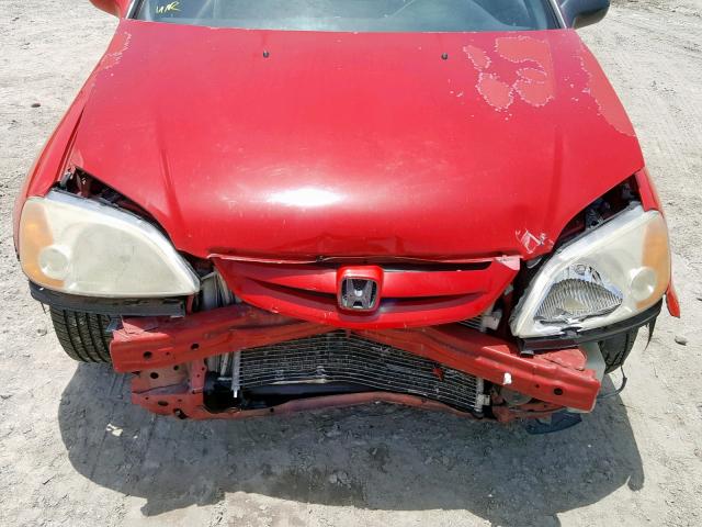 1HGEM22912L086181 - 2002 HONDA CIVIC EX RED photo 7