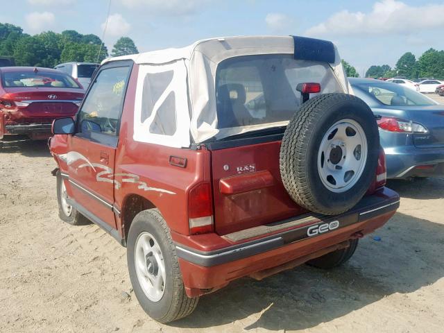 2CNBJ1869S6945183 - 1995 GEO TRACKER RED photo 3