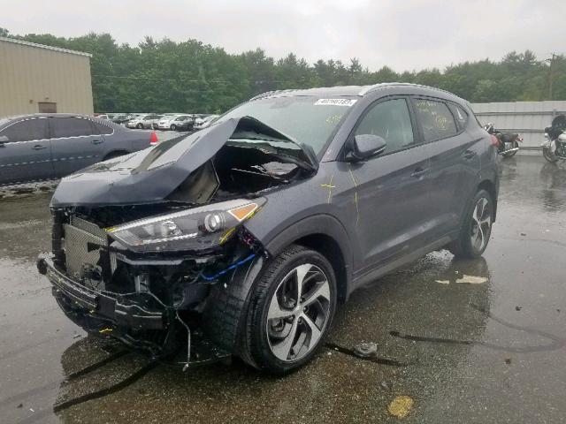 KM8J3CA27GU082577 - 2016 HYUNDAI TUCSON LIM GRAY photo 2