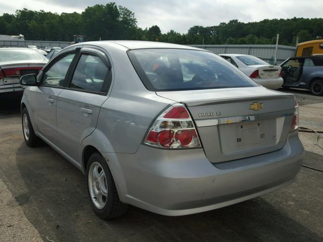 KL1TD5DE2AB103650 - 2010 CHEVROLET AVEO LS SILVER photo 3