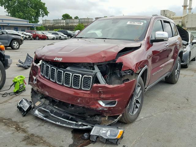 1C4RJFBG3JC442398 - 2018 JEEP GRAND CHER MAROON photo 2