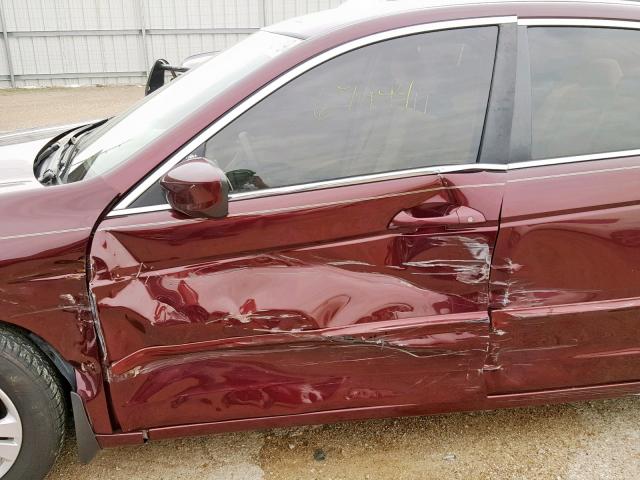 JHMCP26489C008159 - 2009 HONDA ACCORD LXP BURGUNDY photo 9