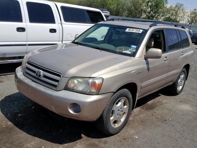 JTEEP21A140043025 - 2004 TOYOTA HIGHLANDER BEIGE photo 2