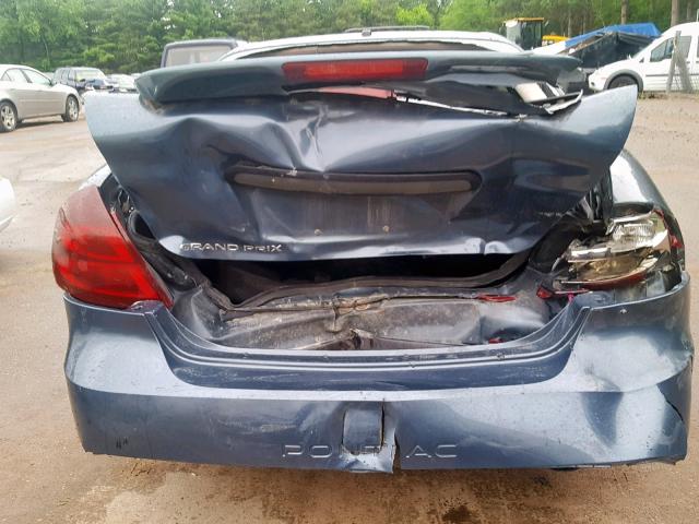 2G2WP552261154594 - 2006 PONTIAC GRAND PRIX BLUE photo 9