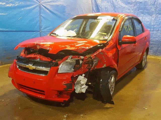 KL1TD5DE1AB076604 - 2010 CHEVROLET AVEO LS RED photo 2