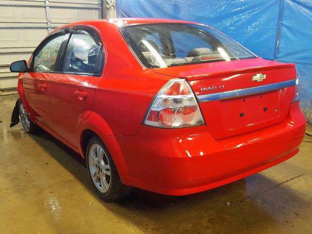 KL1TD5DE1AB076604 - 2010 CHEVROLET AVEO LS RED photo 3