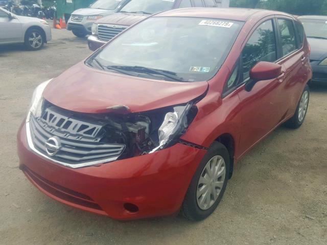 3N1CE2CP0FL390566 - 2015 NISSAN VERSA NOTE RED photo 2