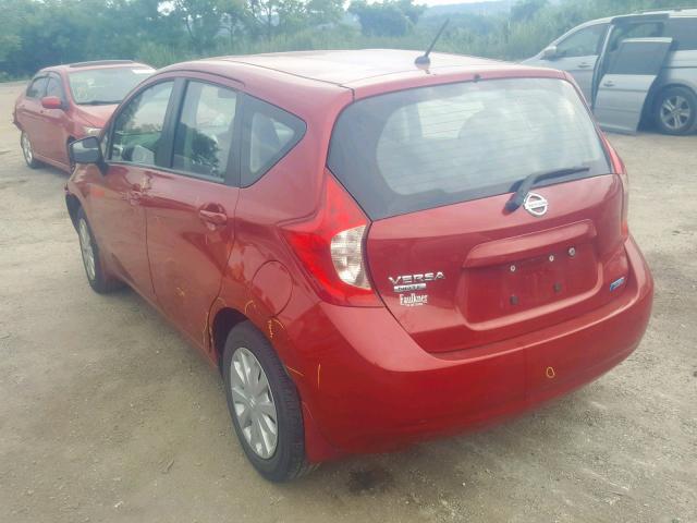 3N1CE2CP0FL390566 - 2015 NISSAN VERSA NOTE RED photo 3