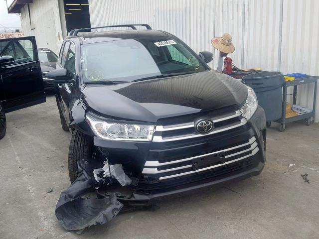 5TDZZRFH9JS276111 - 2018 TOYOTA HIGHLANDER BLACK photo 1