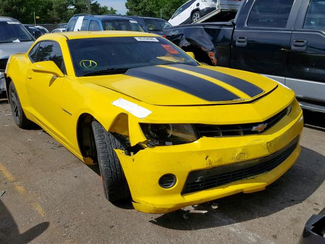 2G1FA1E33E9242559 - 2014 CHEVROLET CAMARO LS YELLOW photo 1