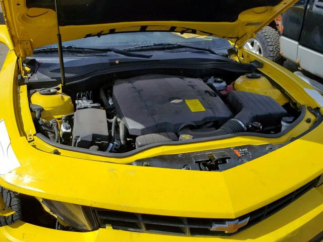 2G1FA1E33E9242559 - 2014 CHEVROLET CAMARO LS YELLOW photo 7