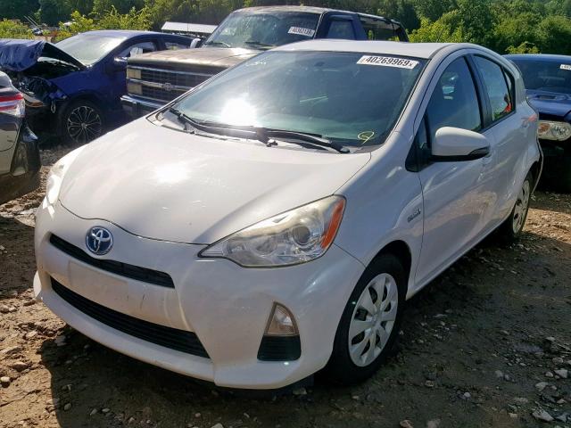 JTDKDTB3XC1501496 - 2012 TOYOTA PRIUS C WHITE photo 2