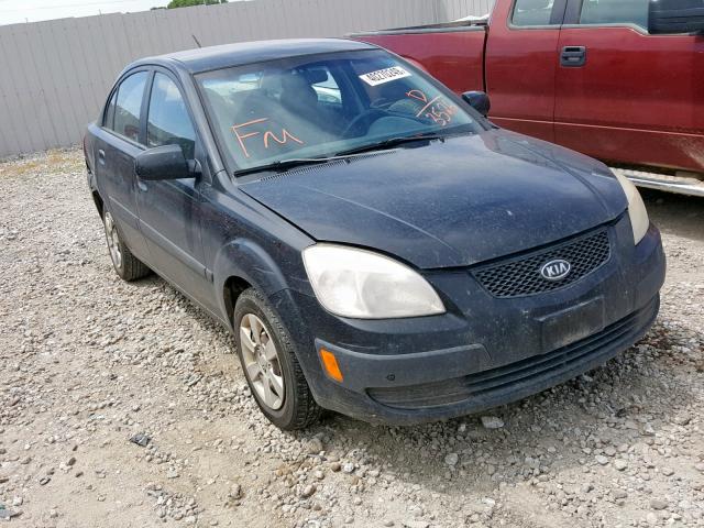 KNADE123666063526 - 2006 KIA RIO BLACK photo 1