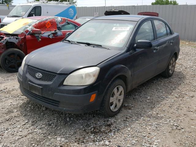 KNADE123666063526 - 2006 KIA RIO BLACK photo 2