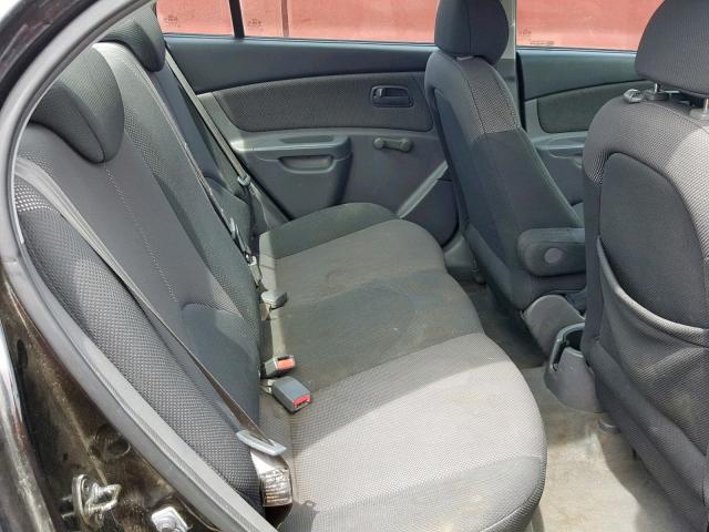 KNADE123666063526 - 2006 KIA RIO BLACK photo 6