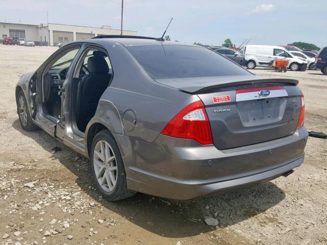 3FAHP0JA2CR115179 - 2012 FORD FUSION SEL GRAY photo 3