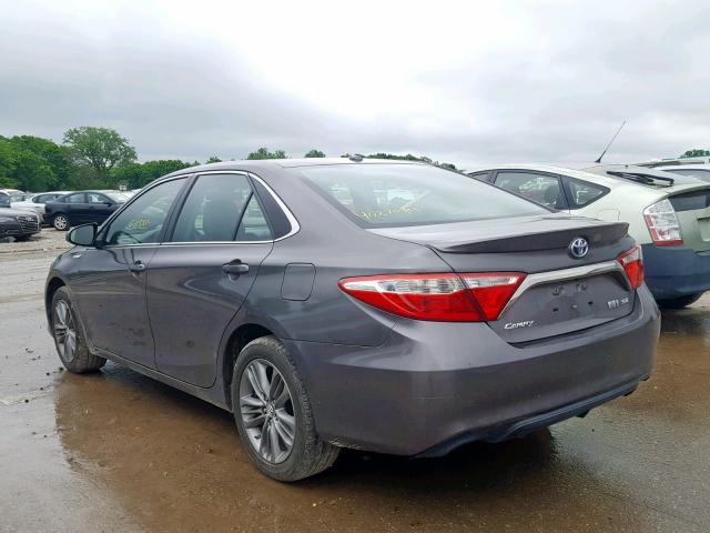 4T1BD1FKXFU152036 - 2015 TOYOTA CAMRY HYBR GRAY photo 3