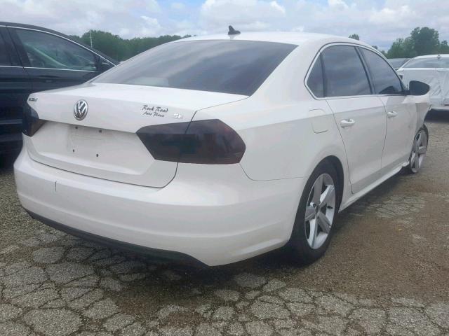 1VWBP7A39CC009401 - 2012 VOLKSWAGEN PASSAT SE WHITE photo 4