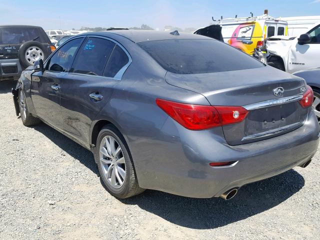 JN1BV7APXFM338895 - 2015 INFINITI Q50 BASE GRAY photo 3